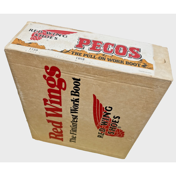 Red Wing Boots Pecos 1155 Empty Box ONLY Vintage Leather Pull On Work Boot Retro - Picture 1 of 9